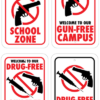 Gun Free School Signs