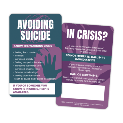 Suicide Prevention Wallet Cards