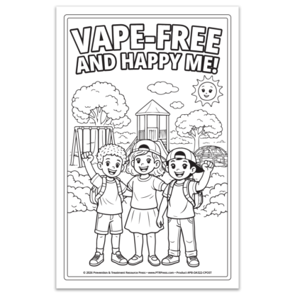 Vaping Prevention Coloring Poster for Kids