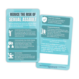 Sexual Assault Prevention Wallet Cards