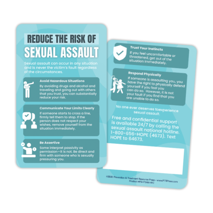 Sexual Assault Prevention Wallet Cards