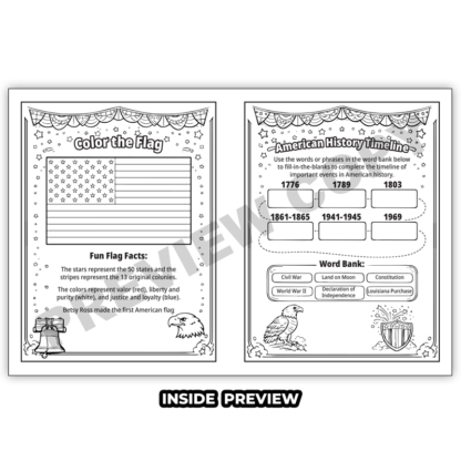 America 250 coloring books for kids