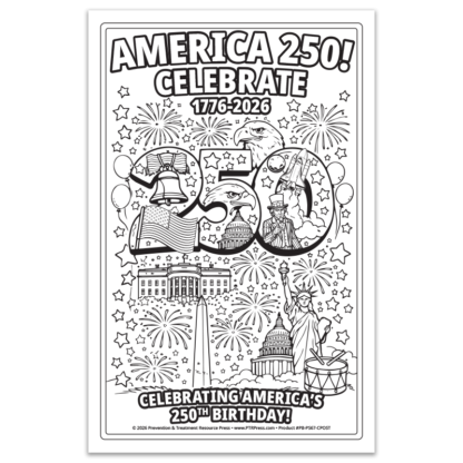 America 250 Coloring Poster