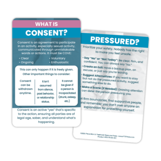 consent wallet cards are perfect for schools, outreach programs, and relationship safety education