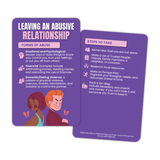 Leaving an Abusive Relationship Wallet Cards