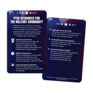 PTSD Resources for the Military Community Wallet Card