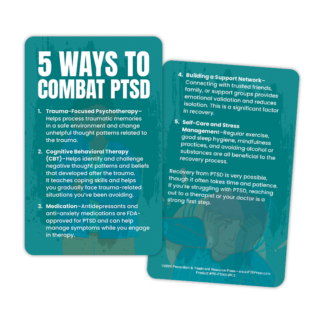 5 Ways to Combat PTSD Wallet Card