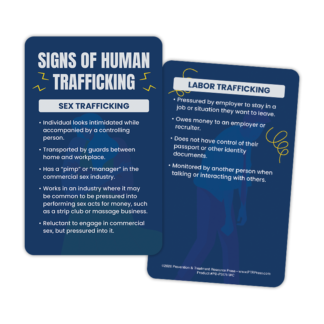Signs of Human Trafficking Wallet Card