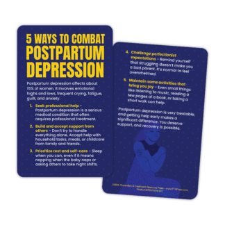 5 Ways to Combat Postpartum Depression Wallet Card