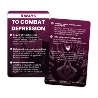 5 Ways to Combat Depression Wallet Card