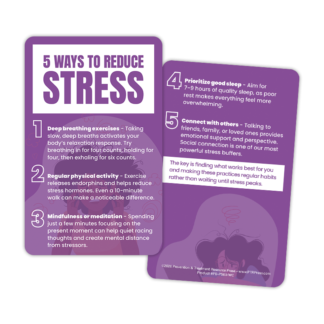 5 Ways to Reduce Stress Wallet Card