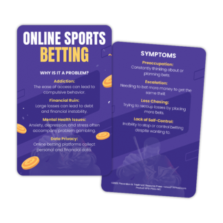 Online Sports Betting Wallet Card