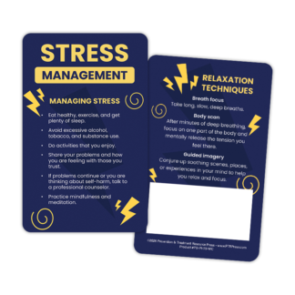 Stress Management Wallet Card