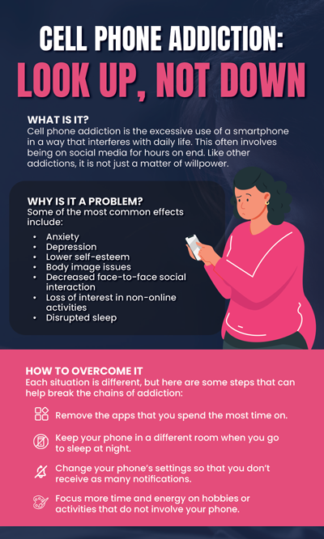 Cell Phone Addiction: Look Up, Not Down Magnet