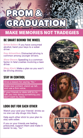 Prom and Graduation: Make Memories Not Tragedies Magnet