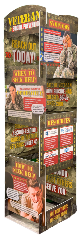 Veteran Suicide: You Don't Have to Fight Alone Tabletop Info Tower™