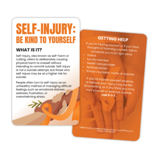 Self-Injury: Be Kind to Yourself Wallet Card