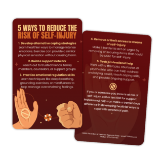5 Ways to Reduce the Risk of Self-Injury Wallet Card