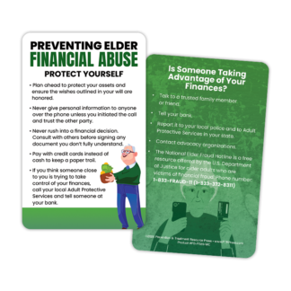 Preventing Elder Financial Abuse Wallet Card
