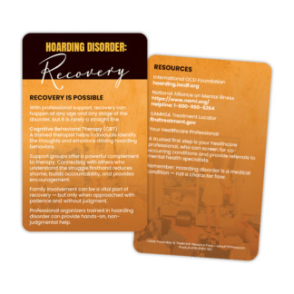 Hoarding Disorder: Recovery Wallet Card